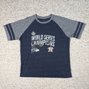 Houston Astros T-Shirt 2017 World Series Champions MLB Fanatics Mens XL Raglan